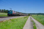 140 850 BayernBahn mit dem Henkelzug bei Oberdachstetten Richtung Würzburg, 13.06.2021