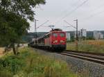 Der Henkel-Zug in Richtung Süden wurde am 10.07.2014 leider nur von der wenig spektakulären         140 856-6 bespannt.