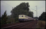 141393 mit dem N 8618 nach Münster am 18.9.1990 um 13.58 Uhr am Ortsrand von Hasbergen.