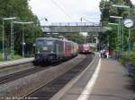 Der Sonderzug mit 141 228-7 und 103 101 wurde hier mitsamt Sdz in Bad Vilbel-Sd abgelichtet.