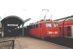 141 346 in Koblenz Hbf an Gleis 1.Sie hat am 18.10.03 einen Zug nach Boppard zu fahren.