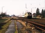 141 343-4 mit Ems-Leihe-Express RE 60 24011 Bentheim-Hannover bei Bruchmhlen am 05-02-2000.