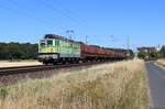 142 128-8 EGP mit einem Kohlezug bei Woltorf am 24.07.2018