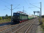 PRESS 242 001-6 mit dem DPE 1870 von Dresden Hbf nach Gotha, am 21.09.2019 in Erfurt-Vieselbach.