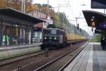 Bahnhof Frstenwalde Zug Durchfahrt von dem Gterzug Mit der Lok DP55 Aufgenommen am 27 Oktober 09  