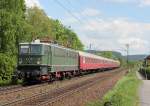 E42 151 mit einer Leerwagen berfhrung in Bonn Limperich am 06.05.2013