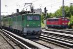 Berlin, Greifswalder Strae,  EGP  (Eisenbahn Gesellschaft Potsdam) E-Loks 142 150-2, 142 103-1, 142 118-9, 140 853-3 im Hintergrund, 23,07,2013