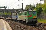 Die Holzroller WAB 61 (142 133) und EGP 142 126 am 07.05.2014 in Hamburg Harburg.