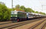 Am 21.05.2015 kamen die 242 001-6 und die 110 043-6 von der Press aus Richtung Magdeburg nach Niederndodeleben und fuhr weiter in Richtung Braunschweig .