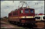 242284 solo am 7.6.1991 im Bahnhof Glauchau.