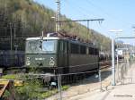 142 001 (ex DR 242) der MTEG wartet in Bad Schandau auf neuen Einsatz - 12.04.2007
