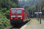 143 957 mit der S 3 am Haken, fotografiert in Dresden-Plauen am 26.