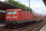 143 333-3 mit einem Ersatzzug der RB 49 nach Cottbus in Ruhland.
