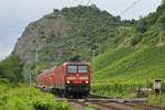 143 925-6 mit dem RB27 in Leutesdorf Richtung Süden am 22/07/2011.