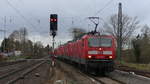 Ein Tag nach dem letzten Einsatz der DB Regio auf der RB75 Wiesbaden - Aschaffenburg überführte 143 267 5 weitere 143er und 4 Doppelstockwagen nach Leipzig (und z.T.