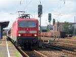 Br.143 315-0 war am 22.06.07 auf Gleis 5 des Bahnhofes Aalen abgestellt und fuhr spter wieder zurck nach Stuttgart Hbf.