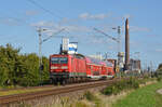 143 957 führte am 06.10.22 eine S9 von Eilenburg kommend durch Delitzsch nach Halle(S).