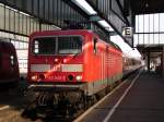 143 645-0 als RB nach Schwbisch Hall-Hessental bei der Bereitstellung am 03.10.2007 im Bahnhof Stuttgart Hauptbahnhof.