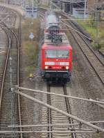 eine Regionalbahn Sangerhausen-Erfurt verlsst den Bahnhof Artern. 27.10.2007