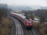Die 143 645-0 schob am 31.Dezember 2007 den RE 19449 von Stuttgart Hbf nach Aalen. Hier bei Mgglingen. (Ich wnsche allen einen guten Rutsch ins neue Jahr)