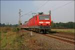143 214 bringt bei Hohenlimburg die RB91 (RB 39169)  RUHR-SIEG-BAHN , von Hagen Hbf nach Siegen. (10.10.07)