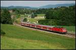 Die 143 012 fuhr mit dem ( 3-Wagen-RE ) RE 19468 von Aalen nach Stuttgart Hbf.