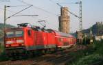 143 837-3 mit der RB32 -> Koblenz in Oberwesel 31.7.08