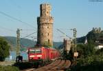 143 194-9 und 280-6 mit dem RE 4370 (Frankfurt(Main)Hbf-Koblenz Hbf) in Oberwesel 19.7.10