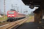 143 169-1 mit RB 16316 Halle(Saale) Hbf - Weimar, am 04.08.2010 bei der Einfahrt in Grokorbetha