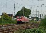 143 925-6 verlsst Grevenbroich nach Mnchengladbach mit einem RB27 am 30.8.2013