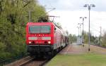 143 205-3 steht am 14.04.2014 mit der RB 17219 nach Dresden Hbf in Zwickau-Pölbitz, die RB30 fährt wieder einmal mit dem Wagenpark von der S-Bahn Dresden.