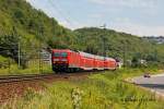 143 009 mit RB27 nach Köln am 17.07.2014 in Erpel.