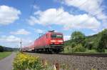 143 816 als RegionalBahn unterwegs nach Halle (Saale) im Juli 2015.