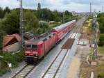 143 896-9 verlässt mit Regionalexpress nach Kassel-Wilhelmshöhe Nordhausen.