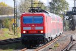 143 248 mit RB 15716 (Aschaffenburg - Wiesbaden) bei Mainz-Bischofsheim - 28.10.2012