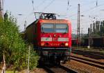 Eine 143 614-6 durchfuhr den Bahnhof Hagen-Vorhalle in Richung Wetter.