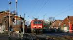 143 082-6 erreicht am 24.03.2008 mit ihrer RB nach Pinneberg Dauenhof