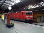 143 367-1 vor RE17469 nach Dresden Hbf.
Leipzig Hbf am 04.10.2008