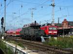 194 051 und 143 115 abgestellt im Bf Stendal am 30.08.08