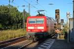 Am Abend des 21.06.2013 schob die Frankfurter 143 170 die RB 75 von Wiesbaden Hbf nach Darmstadt Hbf. Hier ist der Zug bei der AUsfahrt aus Mainz-Bischofsheim.