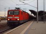 Die BR 143 571-8 zog RegionalBahn 26773 der RB Linie RB 54 von Dessau Hbf nach Leipzig Hbf.