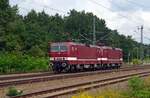 243 650 und 243 972 der DeltaRail rollten am 12.09.21 Lz durch Radis nach Bitterfeld um dort einen Kesselwagenzug nach Frankfurt(O) abzuholen.