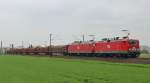 Am 2.Mai 2013 waren MEG 605 & 801 mit einem Holzzug bei Elze(Han) auf dem Weg nach Ingolstadt.