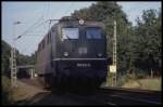 Solo war die grüne 150024 am 20.9.1989 in Hasbergen in Richtung Münster auf der Rollbahn unterwegs.