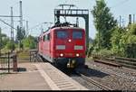 Erzzug mit 151 098-1 und 151 ??? DB (?) durchfährt den Bahnhof Uelzen auf Gleis 102 Richtung Lüneburg.