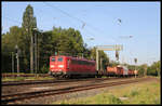 151041-1 kam am 23.5.2019 um 07.07 Uhr mit einem Güterzug aus Richtung Münster durch den Bahnhof Hasbergen.