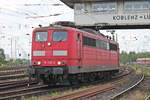 Portrait von Rpool/DBC 151 032-0, als diese am Nachmittag des 22.06.2019 an der Fahrzeugparade des Sommerfestes vom DB Museum in Koblenz Lützel teilnahm.