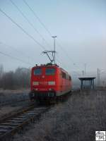 151 087-4 abgestellt im Bahnhof Pressig - Rothenkirchen (Landkreis Kronach).