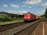 151 149-2 mit einem Containerzug in Vallendar/Rhein.11.6.08