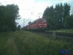 151 113-6 mit Schwesterlok vor Erzzug Hhe Peine am 04.07.2008